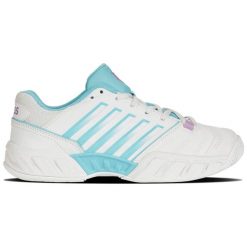 Buty do tenisa damskie K-Swiss Bigshot Light 4 Allcourt. Białe buty do biegania K-SWISS, bez wzorów, z materiału, bez zapięcia, do biegania. Za 565.00 zł.