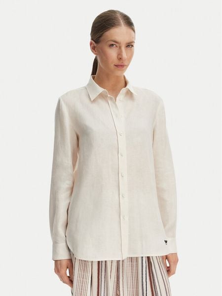 Weekend Max Mara Koszula Werner 2615111072 Écru Regular Fit. Białe koszule Weekend Max Mara, bez wzorów, ze lnu, bez kołnierzyka, bez ramiączek. Za 669.99 zł.