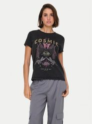 ONLY T-Shirt Lucy 15336965 Czarny Regular Fit. Czarne t-shirty ONLY, l, bez wzorów, z bawełny, bez kołnierzyka, bez ramiączek. Za 39.99 zł.
