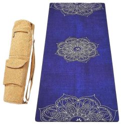 Antypoślizgowa mata do jogi Comfort 5mm, guma-mikrofibra +Torba z korka Mandala. Brązowe torby sportowe ACHAMANA, bez wzorów, z bawełny, na ramię, duże. Za 550.00 zł.