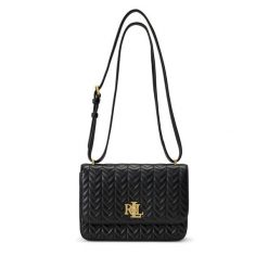 Torebka LAUREN RALPH LAUREN. Czarne torebki klasyczne Lauren Ralph Lauren, bez wzorów, klasyczne, bez dodatków. Za 969.99 zł.
