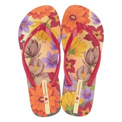Japonki basenowe damskie Ipanema Verao. Czerwone japonki Ipanema, bez wzorów, z materiału, wakacyjne. Za 75.04 zł.