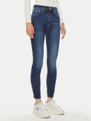 Tommy Jeans Jeansy Sylvia DW0DW19258 Granatowy Skinny Fit. Niebieskie jeansy Tommy Jeans, bez wzorów, z bawełny. Za 239.99 zł.