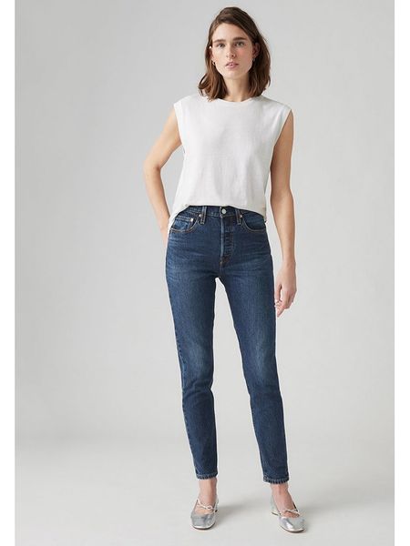 Levi's Dżinsy - Skinny fit - w kolorze granatowym rozmiar: W29/L32. Niebieskie jeansy Levi's, l, z aplikacjami, klasyczne, z podwyższonym stanem. Za 180.49 zł.