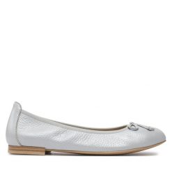 Baleriny Caprice. Niebieskie baleriny Caprice, bez wzorów, bez obcasa, bez zapięcia. Za 389.99 zł.