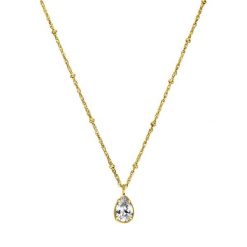 Purelei Purelei Naszyjnik Felice Naszyjniki 1 ct Damski. Białe naszyjniki Purelei, z materiału, pozłacane. Za 149.19 zł.