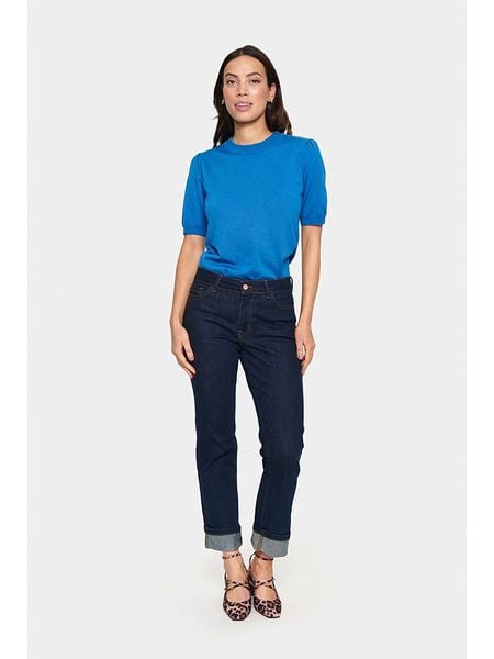 SAINT TROPEZ Sweter w kolorze niebieskim rozmiar: L. Niebieskie swetry Saint Tropez, l, bez wzorów, bez ramiączek. Za 78.95 zł.