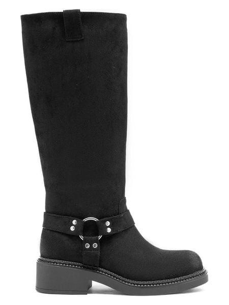 C'M Kozaki w kolorze czarnym rozmiar: 37. Czarne kozaki C'M, na zimę, bez wzorów, z okrągłym noskiem, bez obcasa, bez zapięcia. Za 173.99 zł.