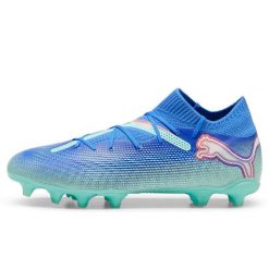 Buty Piłkarskie Puma Future 7 Pro Fg/Ag Dorosłych. Niebieskie buty treningowe Puma, bez wzorów, z materiału, bez zapięcia, do piłki nożnej. Za 464.00 zł.