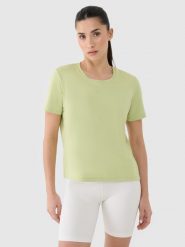 4F Koszulka treningowa oversize szybkoschnąca damska - zielona XXL. Zielone t-shirty sportowe 4f, xs, bez wzorów, z dzianiny, bez ramiączek, na fitness i siłownię. W wyprzedaży za 59.99 zł.
