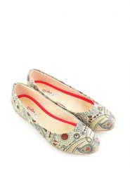 Goby Skórzane baleriny ze wzorem rozmiar: 38. Brązowe baleriny Goby, bez wzorów, bez obcasa, bez zapięcia. Za 130.50 zł.