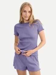 Triumph Koszulka piżamowa Mix & Match 10227214 Fioletowy Regular Fit. Fioletowe koszule nocne Triumph, bez wzorów, z syntetyku, bez kołnierzyka, bez ramiączek. Za 109.99 zł.