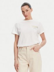 Liu Jo T-Shirt WA5007 JS923 Biały Relaxed Fit. Białe t-shirty Liu Jo, xl, bez wzorów, z bawełny, bez kołnierzyka, bez ramiączek. Za 319.99 zł.