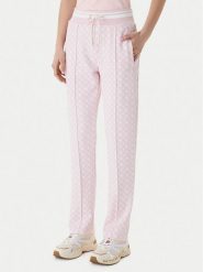 Guess Spodnie dresowe V5YB20 KB212 Różowy Regular Fit. Czerwone spodnie dresowe Guess, z aplikacjami, z dresówki. Za 399.99 zł.