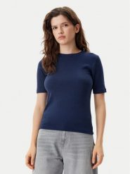 Gap T-Shirt 679172-02 Granatowy Stretch Fit. Niebieskie t-shirty GAP, xl, bez wzorów, z bawełny, bez kołnierzyka, bez ramiączek. Za 89.99 zł.
