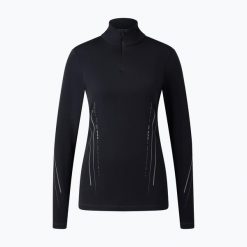 Longsleeve termoaktywny damski BOGNER FIRE+ICE Ilvy 3. Czarne bielizna termoaktywna damska bez wzorów, bez ramiączek, narciarskie. Za 569.99 zł.