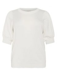 KAFFE curve Sweter w kolorze kremowym rozmiar: XL. Brązowe swetry KAFFE curve, xl, bez wzorów, bez ramiączek. Za 83.42 zł.