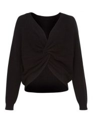 MOSS COPENHAGEN Sweter w kolorze czarnym rozmiar: M/L. Czarne swetry Moss Copenhagen, l, bez wzorów, z wiskozy, klasyczne, bez ramiączek. Za 171.68 zł.