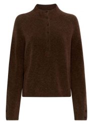 MOSS COPENHAGEN Sweter "Milania" w kolorze brązowym rozmiar: M/L. Brązowe swetry Moss Copenhagen, l, bez wzorów, z poliamidu, bez ramiączek. Za 205.93 zł.