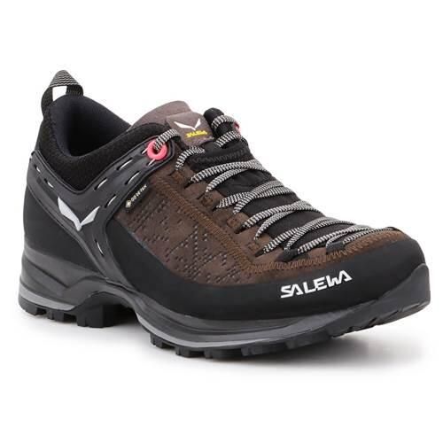 Buty trekkingowe damskie Salewa WS Mtn Trainer. Brązowe buty trekkingowe Salewa, z materiału, bez zapięcia. Za 903.00 zł.