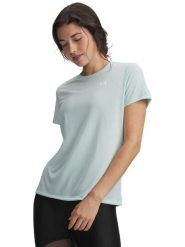 Under Armour Koszulka sportowa "Tech SSC" w kolorze miętowym rozmiar: L. Zielone t-shirty sportowe Under Armour, l, bez wzorów, z materiału, bez ramiączek, outdoorowe. Za 91.95 zł.