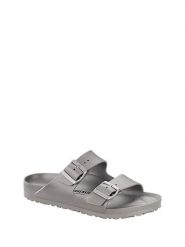 Birkenstock Klapki w kolorze szarym rozmiar: 38. Szare klapki Birkenstock, bez wzorów, klasyczne, z otwartym noskiem, bez obcasa, bez zapięcia. Za 154.79 zł.