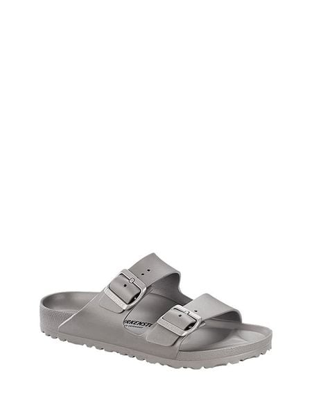 Birkenstock Klapki w kolorze szarym rozmiar: 38. Szare klapki Birkenstock, bez wzorów, klasyczne, z otwartym noskiem, bez obcasa, bez zapięcia. Za 324.95 zł.