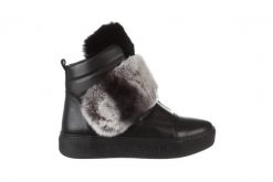 Śniegowce Bayla-161 017 2021 Black 161234, Czarny, Skóra naturalna - 36. Czarne śniegowce Bayla, bez wzorów, z futra, bez zapięcia. W wyprzedaży za 269.10 zł.