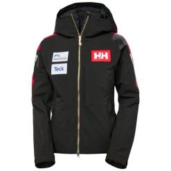 Damska ocieplana kurtka narciarska Helly Hansen World Cup. Czarne kurtki narciarskie Helly Hansen, na zimę, bez wzorów, bez kaptura, narciarskie. W wyprzedaży za 2,381.00 zł.