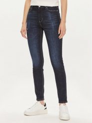Guess Jeansy W4YA46 D4H18 Granatowy Skinny Fit. Niebieskie jeansy Guess, z aplikacjami, z bawełny. Za 169.99 zł.