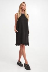 Sukienka lniana Canada 'S MAX MARA. Sukienki 'S Max Mara, s, bez wzorów, bez kołnierzyka, bez ramiączek. W wyprzedaży za 1,133.30 zł.