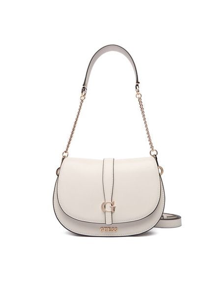 Guess Torebka Carrie HWVG98 96200 Écru. Torebki klasyczne Guess, z aplikacjami, ze skóry, bez dodatków. Za 589.99 zł.