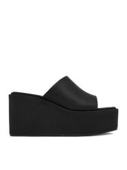 DeeZee Klapki CEO-CWBFS2504 Czarny. Czarne klapki DeeZee, bez wzorów, z materiału, bez obcasa, bez zapięcia. Za 149.99 zł.