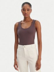 Marella Top Tiglio 2615941051 Brązowy Slim Fit. Brązowe topy Marella, xxl, bez wzorów, z syntetyku, bez kołnierzyka, bez ramiączek. Za 319.99 zł.