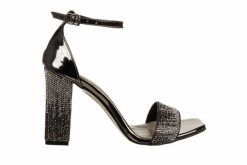 Sandały Bayla-187 2521 Platinum Mirror 187153, Czarny, Skóra ekologiczna - 40. Czarne sandały Bayla, bez wzorów, z lakierowanej skóry, bez obcasa, bez zapięcia. W wyprzedaży za 179.10 zł.