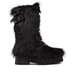 Kozaki Jenny Fairy. Czarne kozaki Jenny Fairy, bez wzorów, bez obcasa, na płaskiej podeszwie, bez zapięcia. Za 279.99 zł.