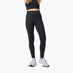Legginsy Girlfriend Collective Rib. Czarne legginsy GIRLFRIEND COLLECTIVE, bez wzorów, sportowe. Za 408.50 zł.