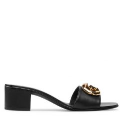 Klapki GIUSEPPE ZANOTTI. Czarne klapki GIUSEPPE ZANOTTI, bez wzorów, bez obcasa, bez zapięcia. Za 1,939.00 zł.