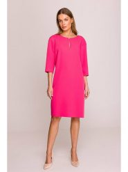 Stylove Sukienka w kolorze różowym rozmiar: S. Różowe sukienki Stylove, na co dzień, s, bez wzorów, bez kołnierzyka, bez ramiączek, midi, proste. Za 240.95 zł.