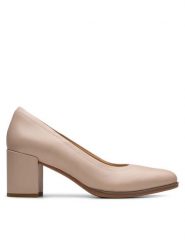 Clarks Półbuty Freva 55 26181336 Beżowy. Brązowe półbuty wsuwane Clarks, bez wzorów, ze skóry, bez obcasa, na obcasie. Za 359.99 zł.