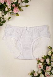 Białe Koronkowe Majtki Figi z Bawełny Chisa. Białe figi Renee, bez wzorów, z bawełny. W wyprzedaży za 8.99 zł.