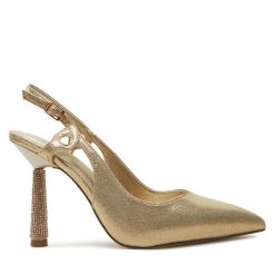 Sandały Menbur. Żółte sandały Menbur, bez wzorów, bez obcasa, na szpilce, bez zapięcia. Za 399.99 zł.