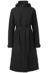 Damska kurtka przeciwdeszczowa zimowa czarna Trench Coat. Czarne kurtki AGU, na zimę, xs, bez wzorów, z dzianiny, eleganckie, z kapturem. Za 1,142.70 zł.