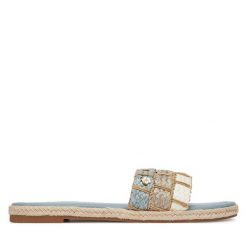 Espadryle Roxy. Niebieskie espadryle Roxy, bez wzorów, bez obcasa. Za 119.99 zł.