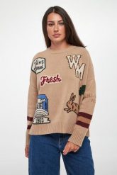 Sweter damski z wełny dziewiczej Pavidi WEEKEND MAX MARA. Swetry Weekend Max Mara, xs, bez wzorów, z wełny, bez ramiączek. Za 1,239.00 zł.