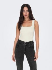 ONLY Top Lea 15278090 Biały Regular Fit. Białe topy ONLY, l, bez wzorów, z syntetyku, bez kołnierzyka, bez ramiączek. Za 79.99 zł.