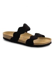 BACKSUN Klapki "Sechura" w kolorze czarnym rozmiar: 42. Czarne klapki Backsun, bez wzorów, klasyczne, z otwartym noskiem, bez obcasa, bez zapięcia. Za 130.99 zł.