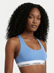 Calvin Klein Underwear Biustonosz top LV00QF8493 Błękitny. Niebieskie biustonosze Calvin Klein Underwear, s, bez wzorów, z bawełny, bez kołnierzyka, bez ramiączek. Za 149.99 zł.