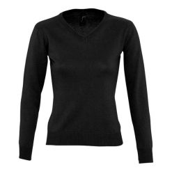 Bluza Damska Galaxy Z Dekoltem V. Czarne bluzy SOL'S, s, bez wzorów, bez kaptura. Za 143.99 zł.