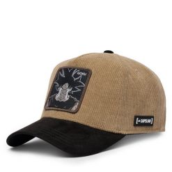 Czapka z daszkiem Capslab. Brązowe czapki z daszkiem CapsLab, bez wzorów. Za 169.99 zł.